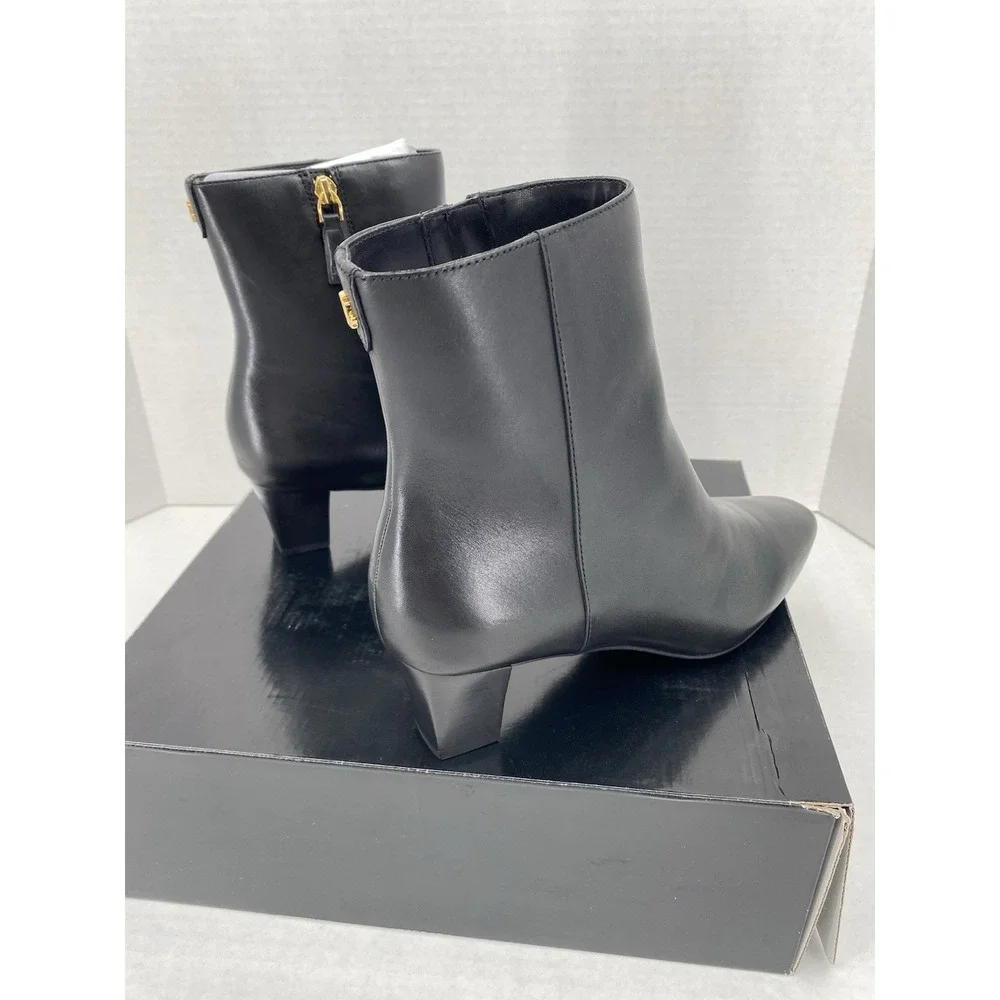 Lauren Ralph Lauren Willa Burnished Leather Booties. Ankle Boot size 9
